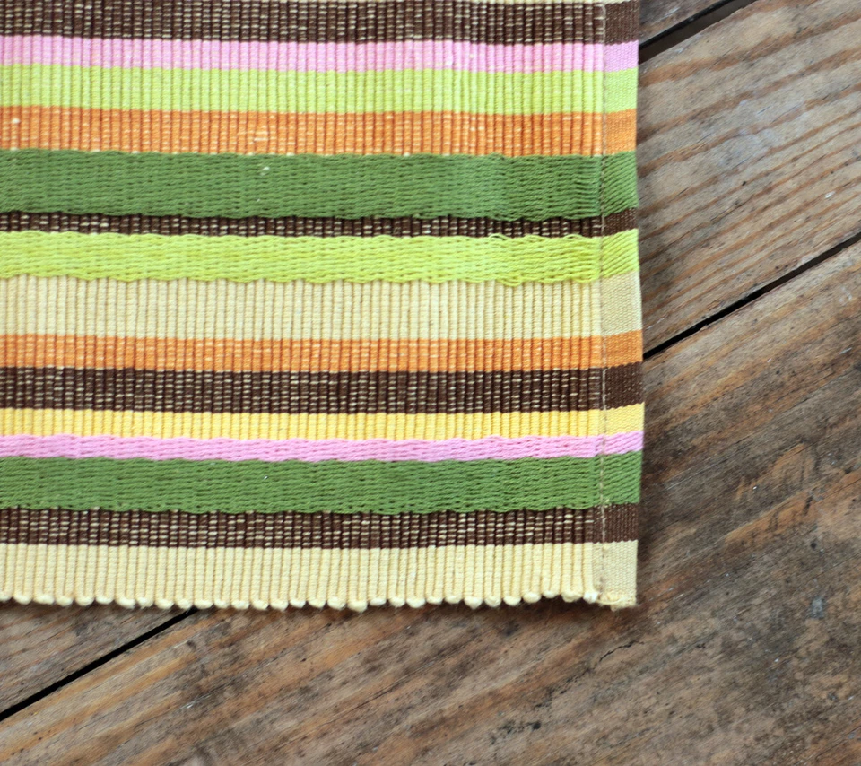 Placemats Set of 2 Striped Cherish Nature by Split-P (Park Designs) Cotton Rib - Image 3 of 4