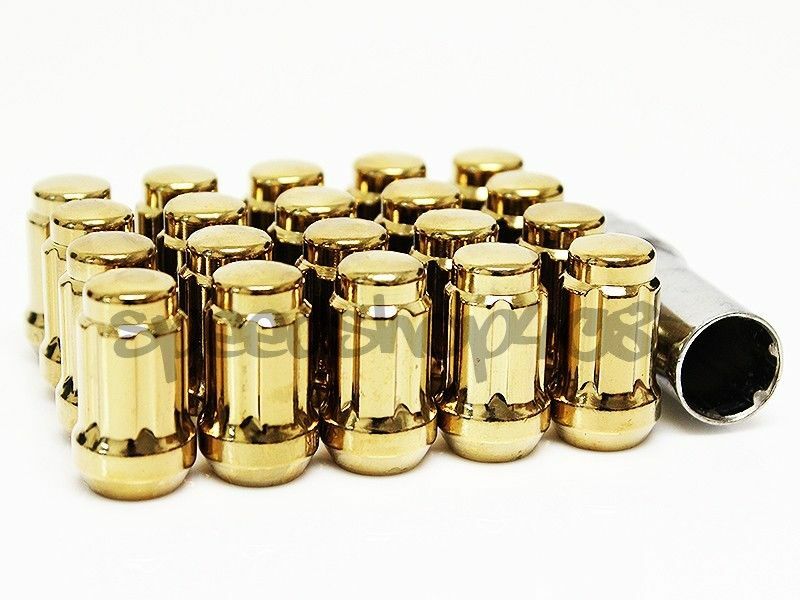 Z Racing Gold 12x1.25mm Close Ended Steel Spline Drive Lug Nuts