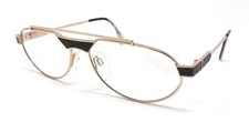 WOMENS SILHOUETTE EYEGLASSES M 6161 /30 V 6054 GOLD AND BLACK VINTAGE