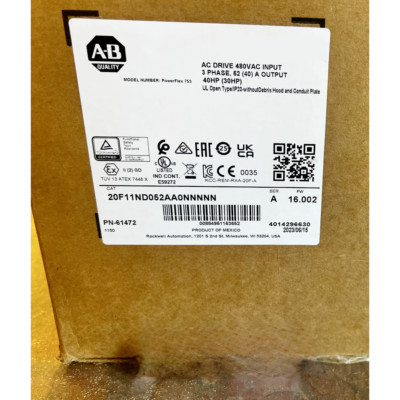 Allen-Bradley 20F11ND052AA0NNNNN PowerFlex 753 AC Drive 20F11ND052AA0NNNNN 