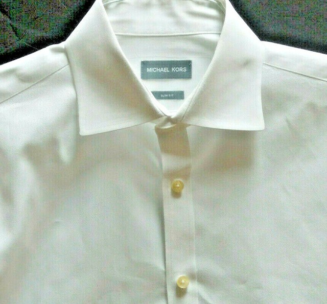 michael kors mens white dress shirt