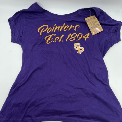 University Wisconsin Stevens Point Pointers Women Large L Tee NWT 6 Available