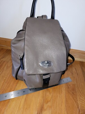 Peruzzi Firenze Made in Italy Soft Pebbled Leather Travel Backpack