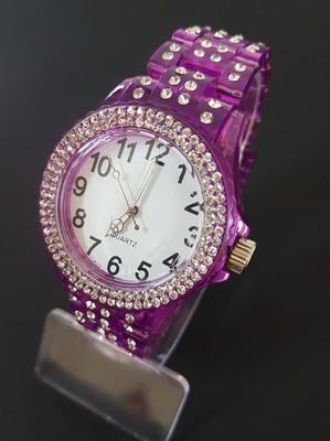 Orologio Da Polso Donna Analogico Quarzo Fashion Moda Gomma Brillantato