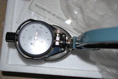 mitutoyo snap gage 1-2 mint with indicator