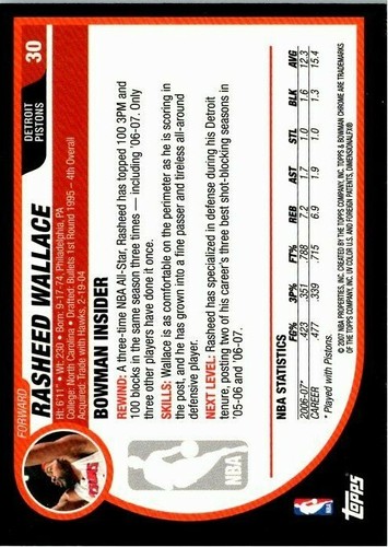 2007-08 Bowman Chrome Basketball -Pick Choose Your Cards  - Picture 19 of 117