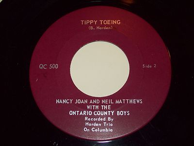 Neil Matthew & His Ontario County Boys Beautiful Island / Tippy Toeing 45 Record