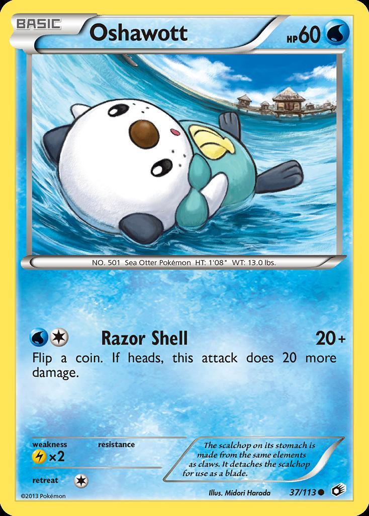 Pokemon Oshawott (37/140) Legendary Treasures LP