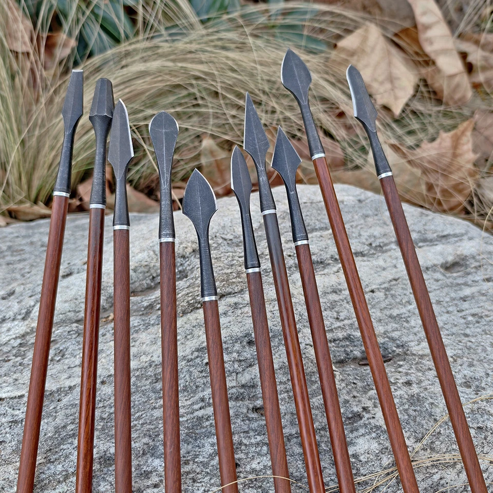 Archery Retro Arrowheads Traditional Broadheads Screw Tips Bow Hunting Shooting - Image 3 of 4