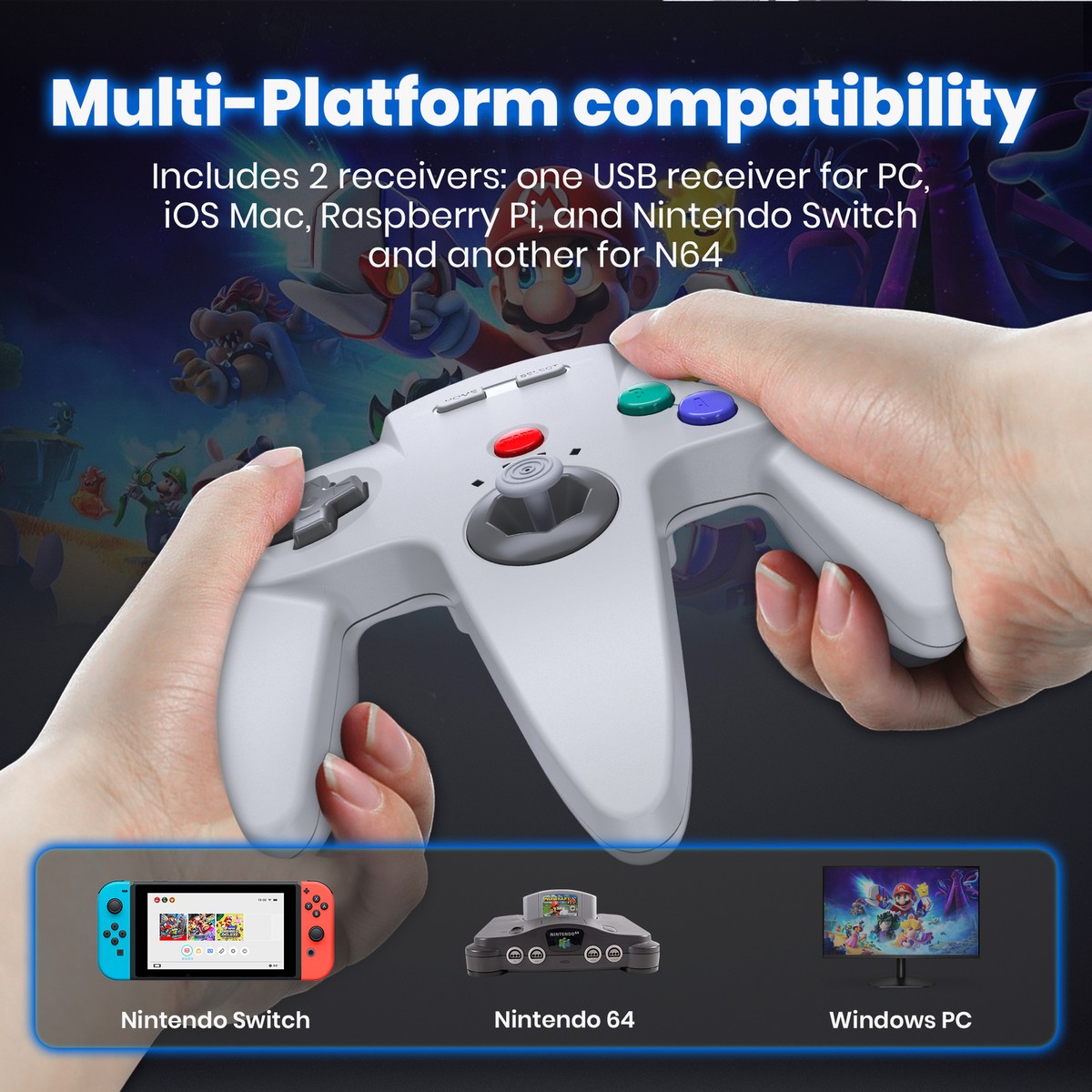 For Nintendo 64/ Nintendo Switch PC Mac Window Game n64 Controller