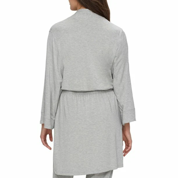 ¡NUEVO CON ETIQUETAS! Bata envolvente modal gris jaspeado Felina para mujer talla S Elements Foto 2 de 4