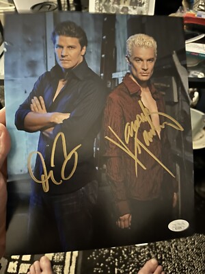 David Boreanaz & James Marsters signed 10x8 Autogramm Foto - Spike & Angel COA