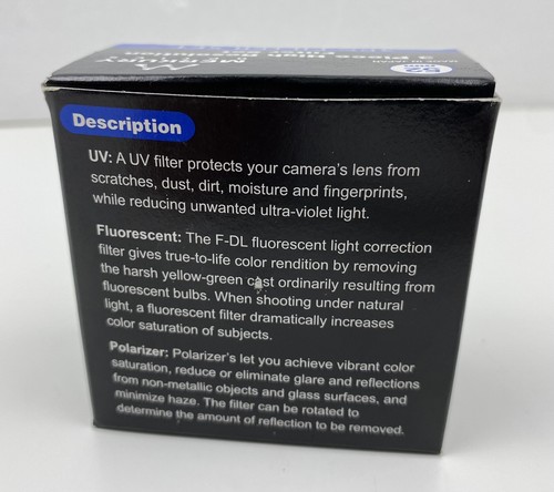 Merkury Mercury Optics 3-Piece 52mm High Resolution Filter Set New in Box FK-52B - Picture 13 of 16