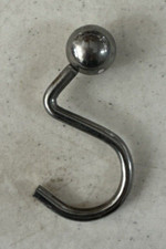 CHROME SILVER COLOR BALL SHOWER CURTAIN HOOKS SET OF 12