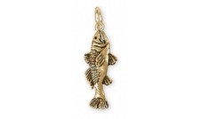 Trout Charm Jewelry 14k Gold Handmade Fish Charm TUU1-CG
