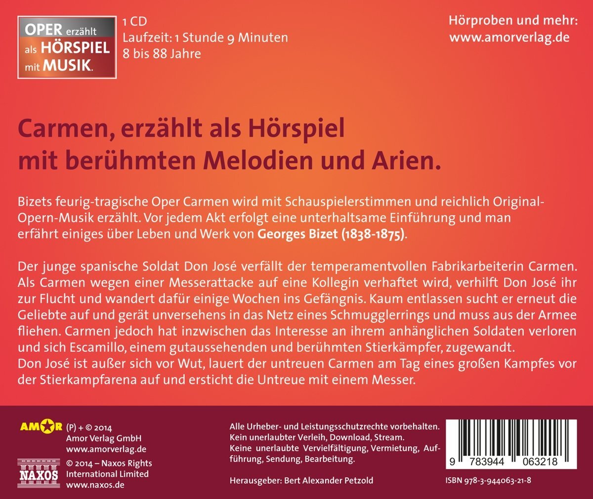 Thumbnail - Georges Bizet Carmen: Oper Erzählt Als Hörspiel Mit Musik (cd)