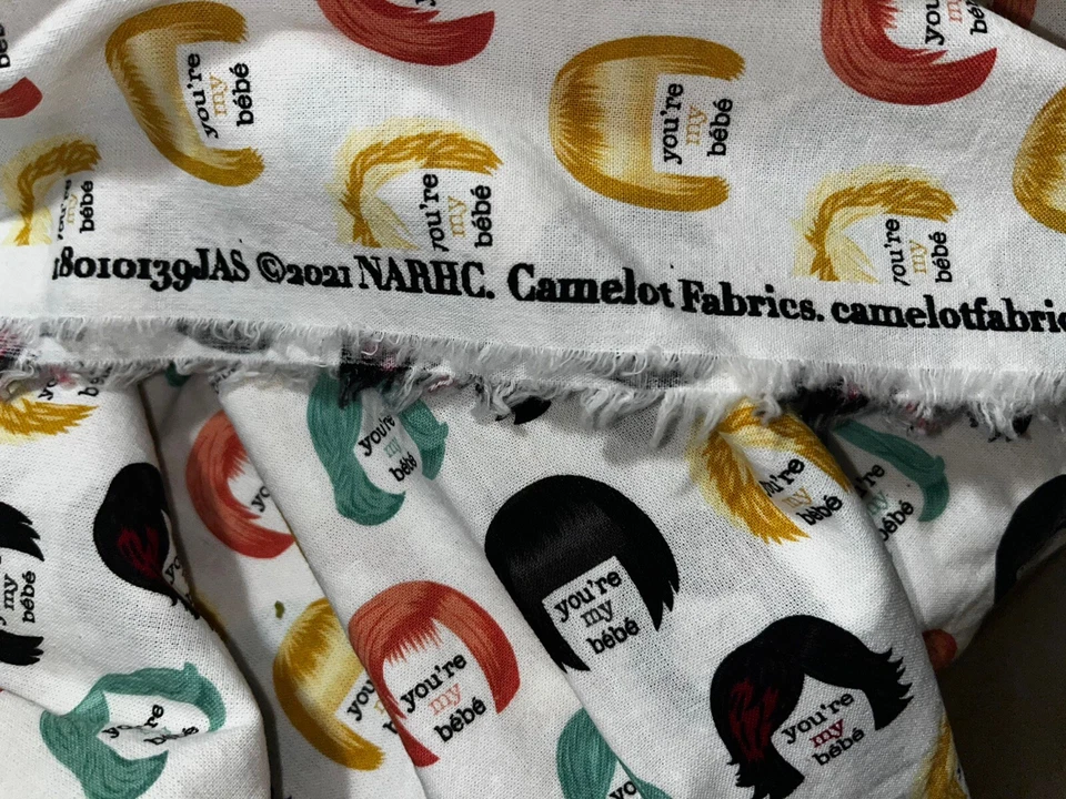 Camelot Fabrics - MOIRA’S WIGS from SCHITT’S CREEK - You’re My Bebe- 88”x 40” - Image 2 of 2