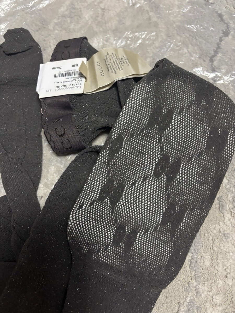 Gucci Lux GG logo Net Tights in Grey colour, GG KNIT TIGHTS size M