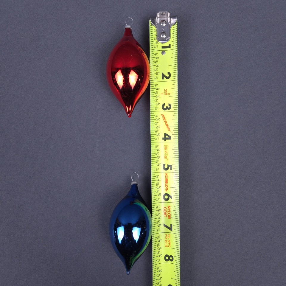 Vintage Kringle Teardrop Glass Ornaments Kurt s Adler Droplet Tree