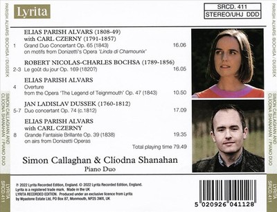 CALLAGHAN/SHANAHAN-ALVARS:MUSIC FOR TWO PIANOS NEW CD