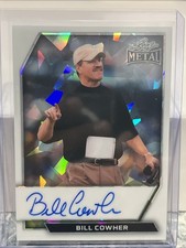 2026 Leaf Metal Bill Cowher Auto Autograph Crystal White On Card /9