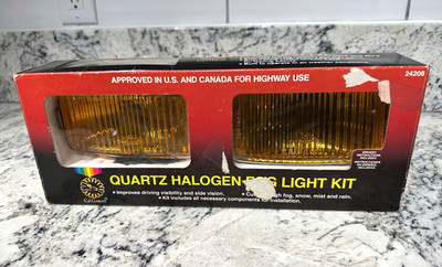 CAL CUSTOM HAWK Quartz Halogen Amber Fog Light Kit Classic IOB No Covers MIJ