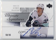 2023-24 Upper Deck Ultimate Collection Tier 1 59/65 Ryker Evans #RE-A Auto f6d