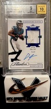 2021 Flawless DeVonta Smith Game Worn Gloves RC Auto Jersey Number 6/10 BSG 9/10