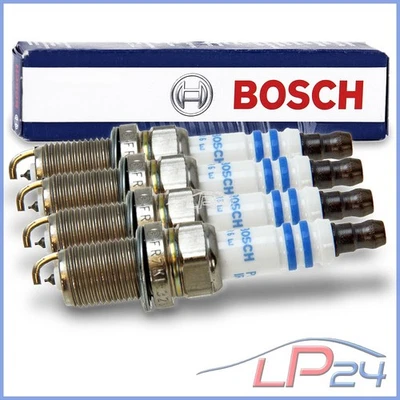 4x BOUGIE D'ALLUMAGE BOSCH IRIDIUM FR7KI POUR RENAULT TWINGO 1.6 RS 08- WIND 1.6 - Photo 1/4