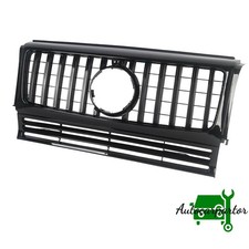 For G-class W463 1990-2018 Mercedes Benz Front Bumper Grille Grill All Black