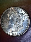1886 Morgan Dollar   original Beautiful BLAZER , SLIGHT DOUBLING IN DATE
