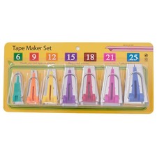 2X(Set 7 Größe Stoff Schrägband 6-25 mm Bindewerkzeug Zum Selbermachen Handwerk H3T4) 4536