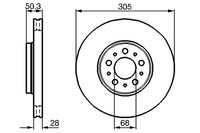 1X Bosch 0 986 479 C59 Bremsscheibe FüR Volvo