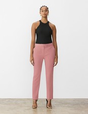 GSTQ Women's Satin Tuxedo Pant Pink Size 6