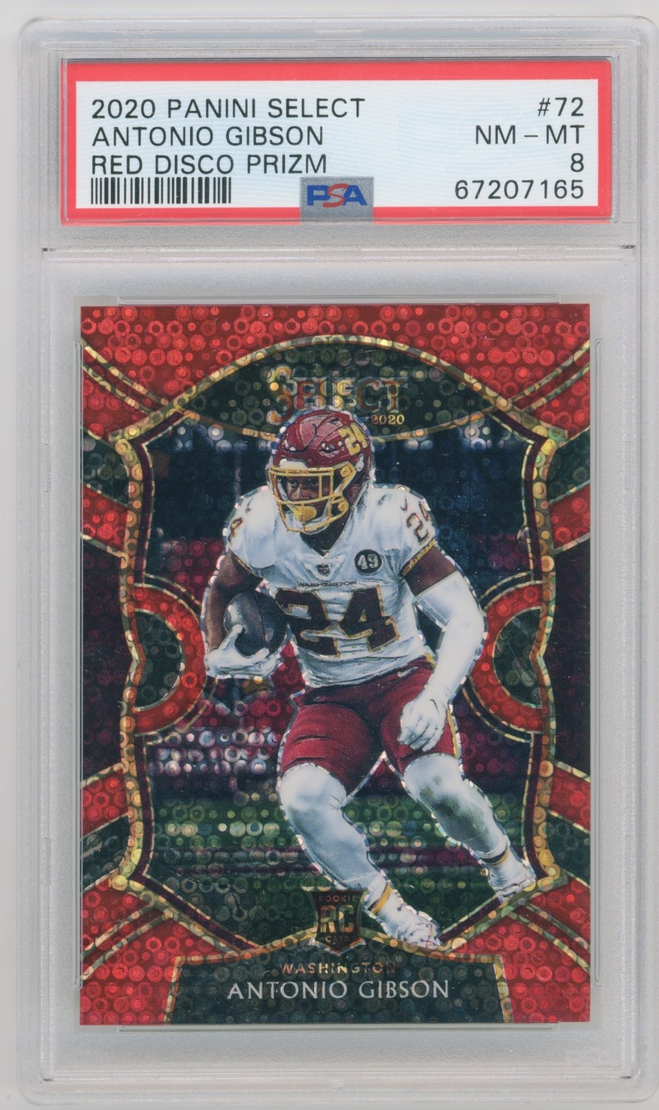 Antonio Gibson Panini Select #72 Red Disco