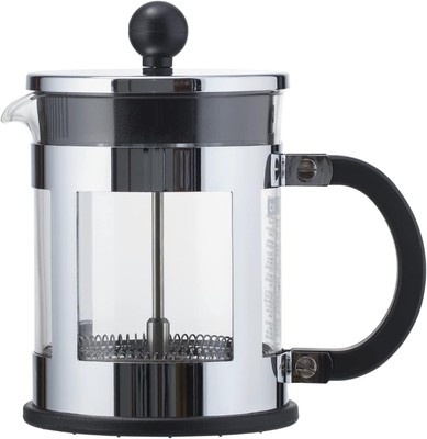 Bodum KENYA Kaffeebereiter aus Edelstahl Chrom Glas I 0,5L I  4 Tassen