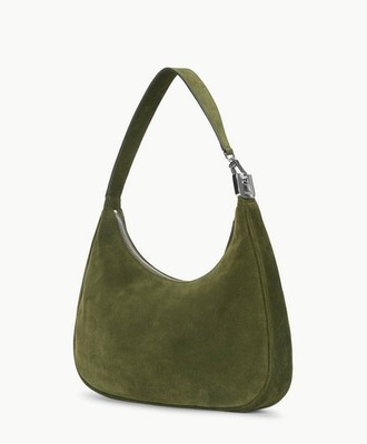 Staud SYLVIE SHOULDER BAG / AVOCADO SUEDE  ( Origin $350 )