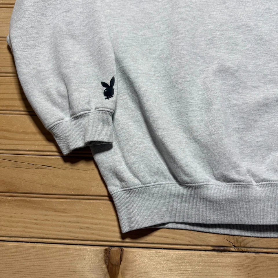 Playboy PacSun Embroidered Logo Fleece Crewneck Pullover Sweatshirt Size Medium - Image 4 of 4