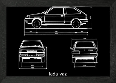 lada vaz 2108 Gerahmtes Wandbild Poster Leinwanddruck Bild