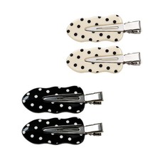 4 PCS No Crease Hair Clips for Women, No Bend Makeup Hair Clips black