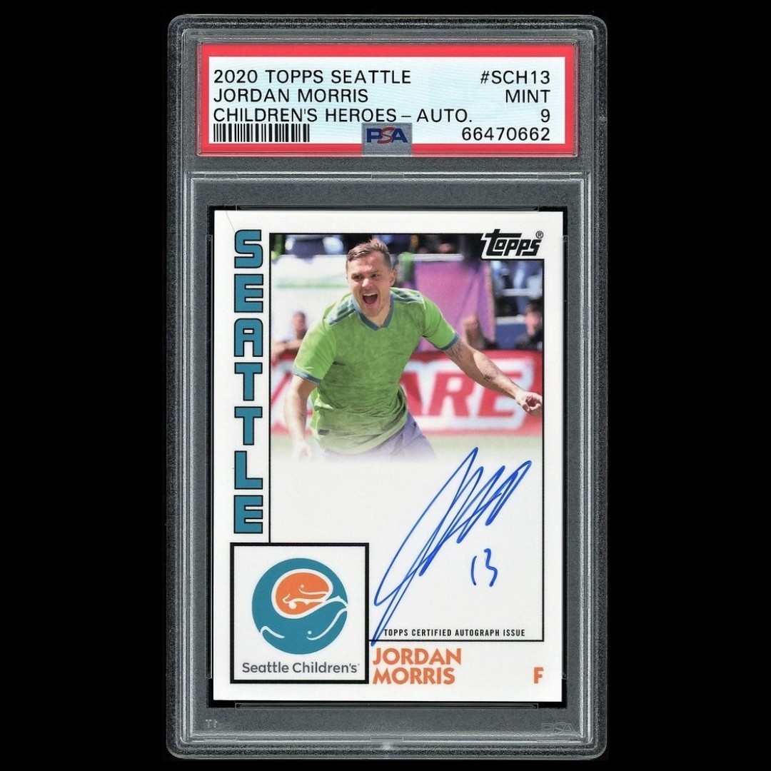 2020 Topps Seattle Children's Heroes Jordan Morris Auto PSA 9 Hospital