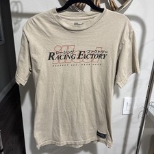 Illest Racing Factory T Shirt Mens Medium Tan Short Sleeve Japanese B7