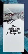 ORIGINAL 1970s BELL JET RANGER III Helicopter Sales Brochure 206B Specs Diagram