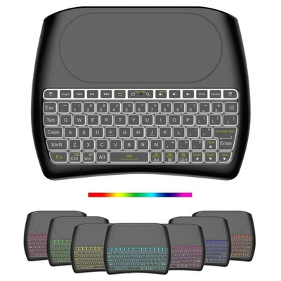 Mini Wireless Bluetooth Keyboard Touchpad Upgrade RGB Backlit 2.4G Dongle