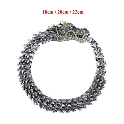 Retro Dragon Scale Armband Chunky Punk Hip Hop Schmuck Armreif Bracelet Jungen