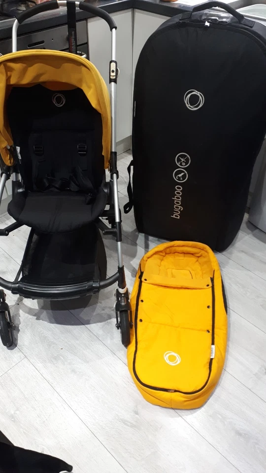 Bugaboo Bee 5 Pushchair Yellow Canopy -Footmuff-Spare Hood -TravelBag - Image 2 of 4