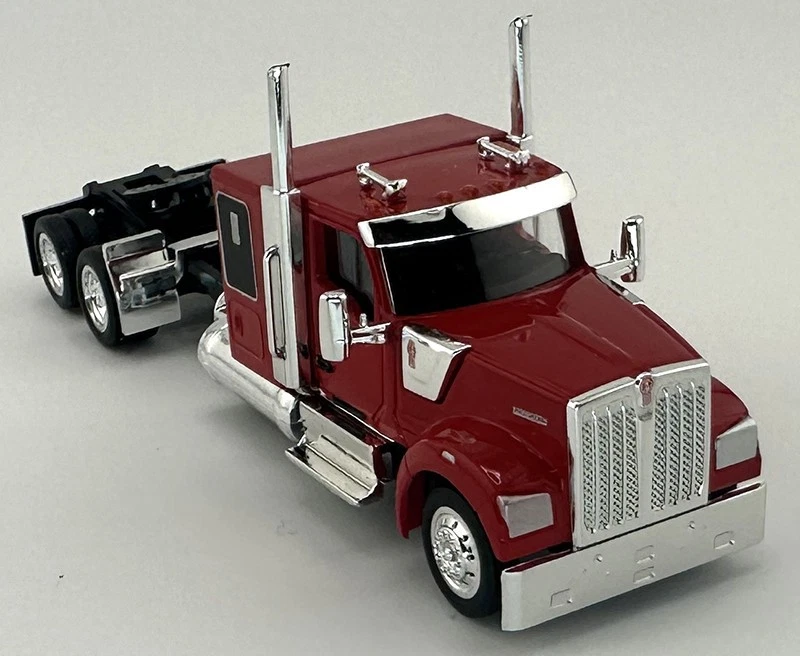 Mini plástico Kenworth W990 rojo techo plano cabina para dormir 1/87 HO Logistics 990083 4" Foto 2 de 2