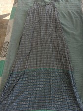 GAP Patterned Spaghetti Strap Criss-Cross Racerback Dress in Blue, Small
