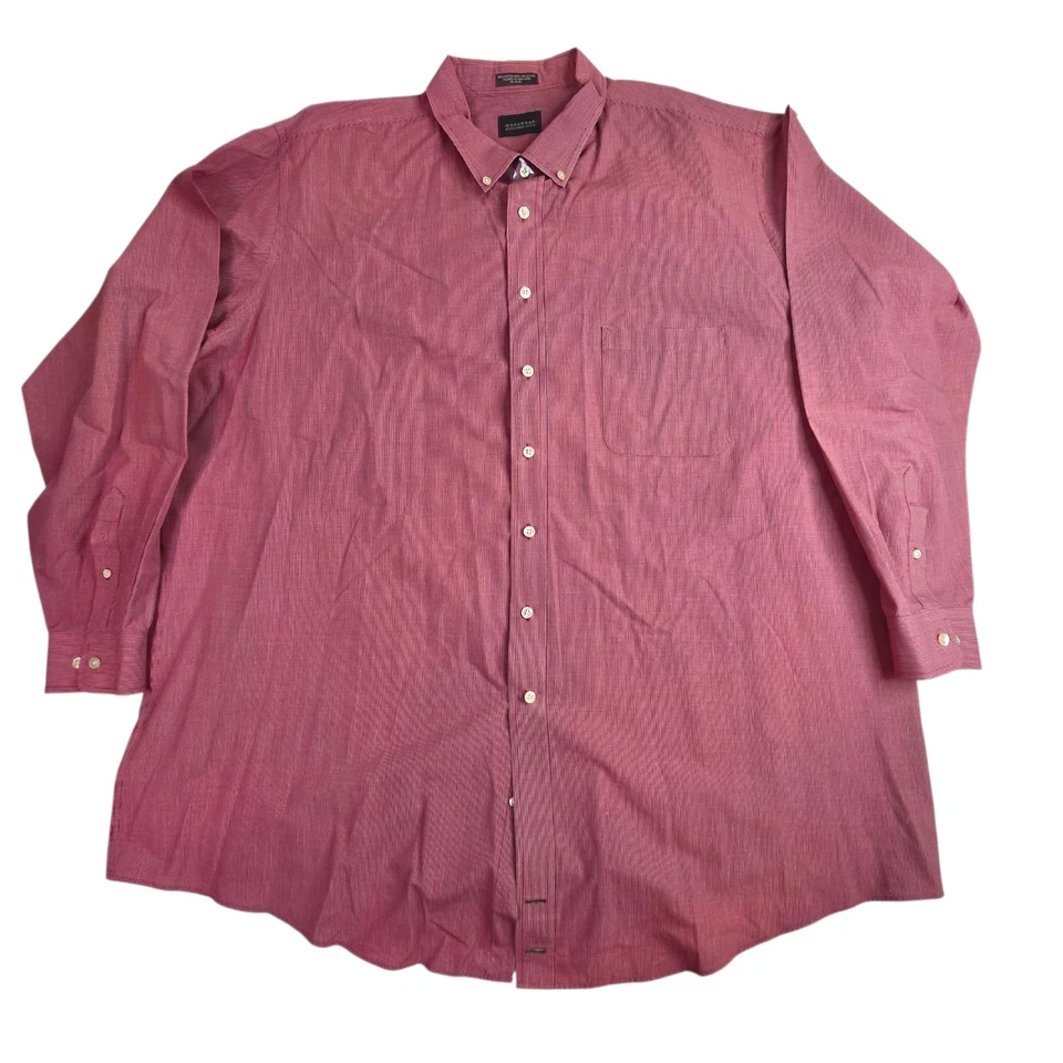 男式 Alexander Lloyd 纽扣衬衫正装衬衫 4XLT 红色 — 第 2/4 张图片