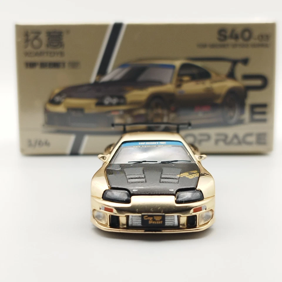Pop Race 1/64 Toyota Supra MK4 Top Secret GT300 – Chrome Gold – 2025 – Neuf - Photo 4/4